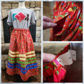Ribbon Skirt w/Pockets - Handmade by Mary Shackleford item