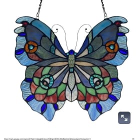 Handcrafted Butterfly Stained Glass Panel - River of Goods item