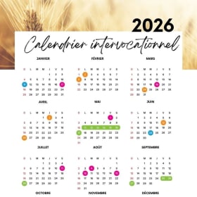 Calendrier 2026 - format lettre item