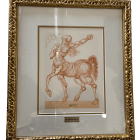 Salvador Dali Signed Framed Lithograph- Inferno Canto item