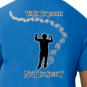 Blue T-Shirt SM-XLG Walk by Faith item