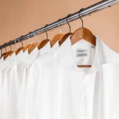 Cotton-Sateen White Dress Shirt Comfort Fit size 16 item