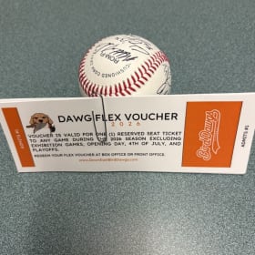 Autographed Baseball and 12 Dawg Flex Vouchers item
