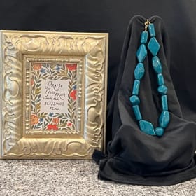 Kazuri Collection Teal necklace and Frame item