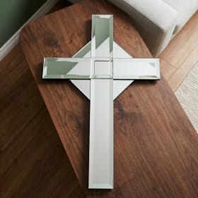 Elegant Beveled Mirror Wall Cross item