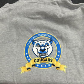 Zip-Up Cougars Paw sweatshirt - Logo on back - Grey item