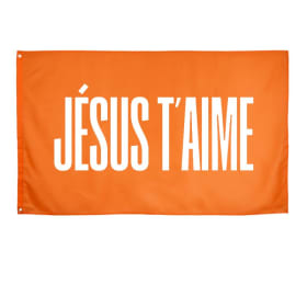 Drapeau 3x5 pi – Jésus t’aime (Français) item