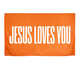Flag 3x5 ft – Jesus Loves You (English) item