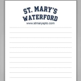 4" x 6" Notepad, 25 Sheets per pad item