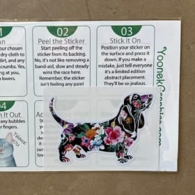 Sticker - Black Background Basset Standing item