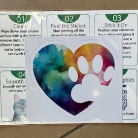 Sticker - Heart with Pawprint item