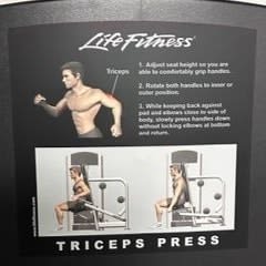 Life Fitness Triceps Press Machine item
