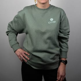 Chandail à col rond vert item