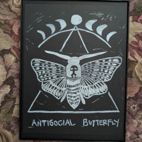 Antisocial Butterfly Art item