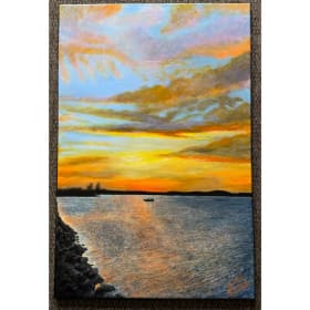Scotts Slough Sunset - Original Painting item