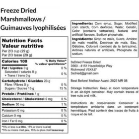 Freeze Dried Marshmallows item