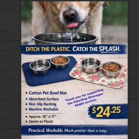 Dine in Style – Gift Card + Dog Bowl Placemat! item