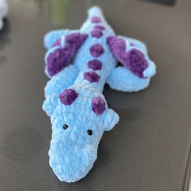 Crochet blue and purple dragon item
