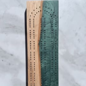 Handmade 120-Hole Cribbage Board (Local Artist) item