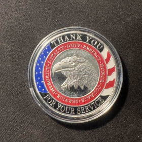 Honoring All Who Served- Silver Challenge Coin item
