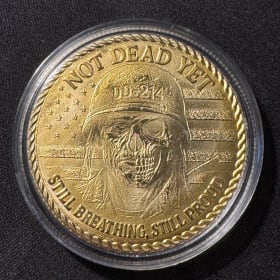 DD Form 214/"Not Dead Yet": Challenge Coin item