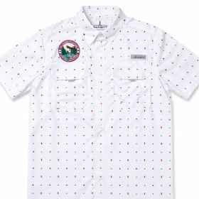 SRR Men's Short Sleeve Shirt (Red, White & Fish) item