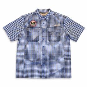 Men's Short Sleeve Shirt (Tackle Plaid Marlin Blue) item