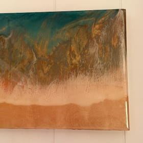 "North Shore Ocean" Original Resin Art by Amy Hart item