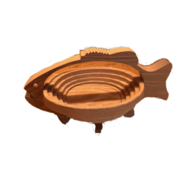 Folding Wooden Fish Basket item