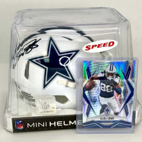 Autographed CeeDee Lamb Mini Helmet item