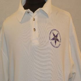 Short Sleeve "Polo" Shirt White/Black/Purple S/M/L - $35 - item
