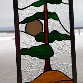 Stained glass SFN tree logo artwork item