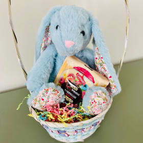 Soft bunny easter basket item