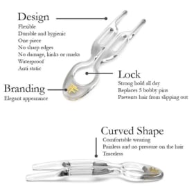 Fiona Franchimon Nº1 HAIRPIN set of 3 - Transparent item