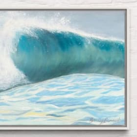 "Backdoor Shootout" Original Oil Painting item