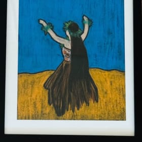 "Rising" Oil pastel on black paper item