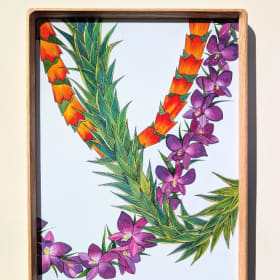 "Lei of Aloha" - 13x19" framed archival Lei print item