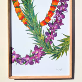 "Lei of Aloha" - 13x19" framed archival Lei print item