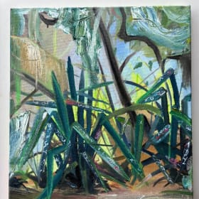 "Graffiti_Plant" Oil and Mixed Media on Canvas item