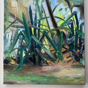 "Graffiti_Plant" Oil and Mixed Media on Canvas item