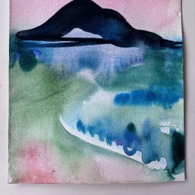"Landscape #1" Watercolor on Paper item