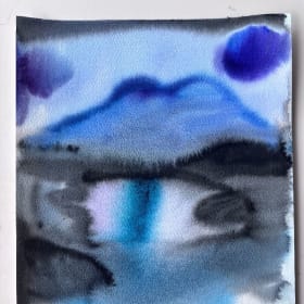 "Landscape #2" Watercolor on Paper item