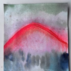"Landscape #3" Watercolor on Paper item