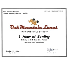 Bowling at Oak Mountain Lanes item