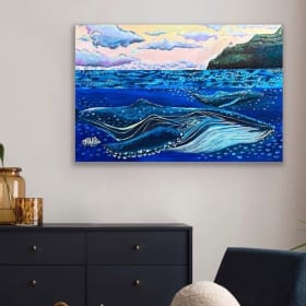 "Koholā" acrylic painting by Artist Steph Sig item