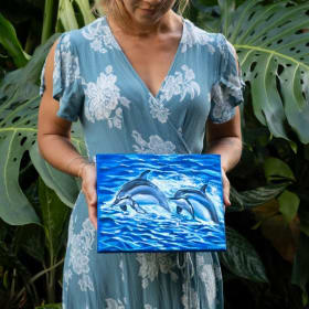 "Dolphin play"  Original Acrylic Painting by Deja Bronson item