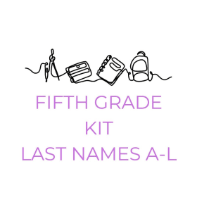 Fifth Grade Last Names A-L School Supply Kit item