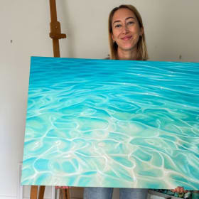 "Infinite Flow" Original Oil Painting by Sarah Caudle item