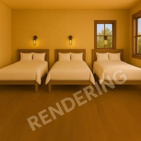 Shared Triple 3 Person Room - Full Payment Per Person item