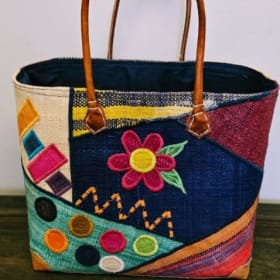Madagascar Floral Tote Bag. Gitzell Fairtrade. Valued at $46 item